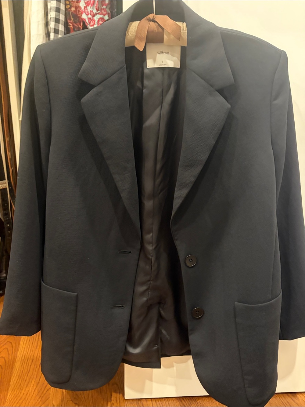 Wilfred Black Single-Breasted Blazer S